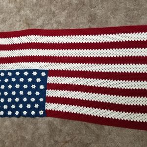 Gorgeous Hand-Crafted American Flag Afghan